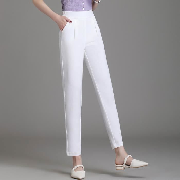 Pantalon clearance carotte blanc