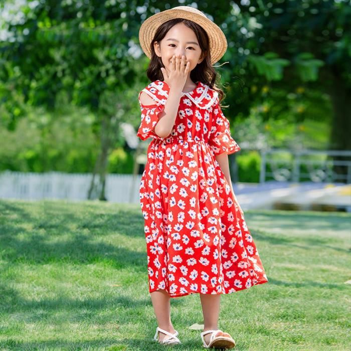 Arshiner T-shirt Fille Manches Mousseline à Points - Coton Élégant Pour 5-13 Ans