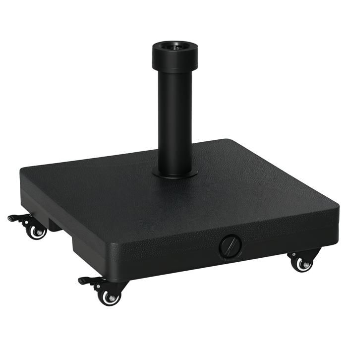Support de parasol - Homcom - 45 x 45 x 9 cm - Noir