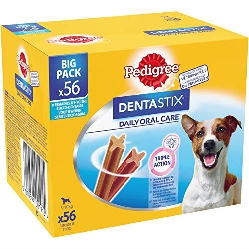 Pedigree Dentastix - Friandises pour petit chien, 56 bâtonnets à mâcher pour l'hygiène bucco-dentaire (8 sachets de 7 S 31710