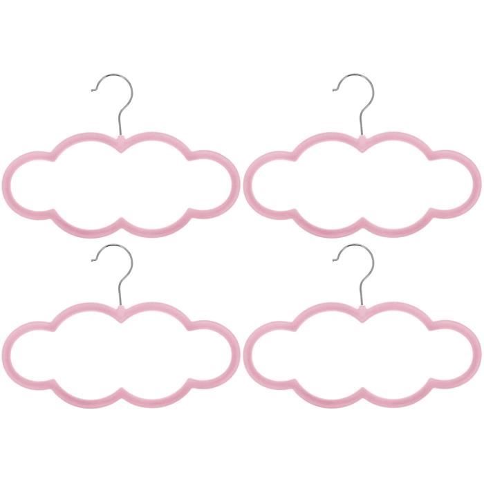 Lot 4 Cintres De Rangement Decor Nuage En Velours Special Enfant Rose Cdiscount Maison Lot 4 Cintres De Rangement Decor Nuage En Velours Special Enfant Rose Cdiscount Maison