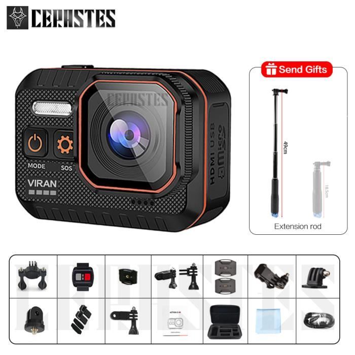 Caméra Sport Apexcam M80 4K 60FPS – Étanche 40m, Zoom 8x, Grand Angle 170° Avec Kit Accessoires | Pour Aventures Et Sports Extrêmes