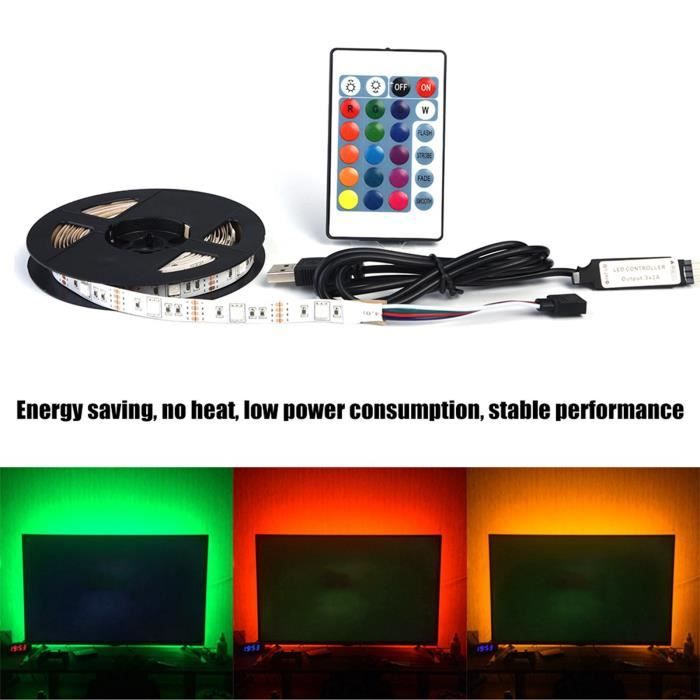 Acheter Bande LED pour rétroéclairage TV, DC5V, avec câble USB