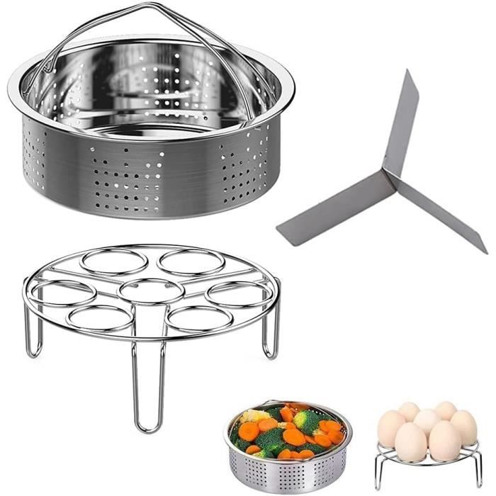 Support à Vapeur En Inox 304 - Diamètre 19,5 Cm, Pour Autocuiseur, Casserole, Wok, Cuisson Vapeur Saine Grille Cookeo
