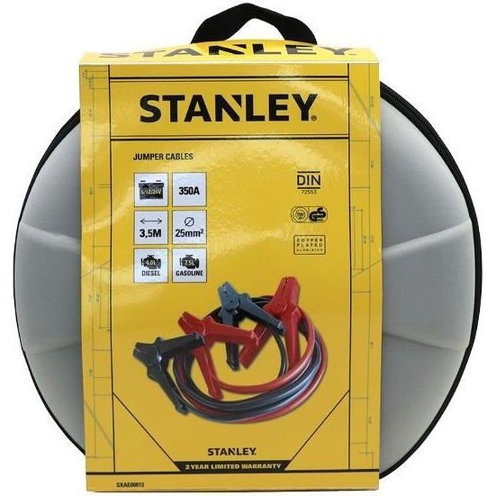 CABLES DE DEMARRAGE 25MM² 3.5 M STANLEY