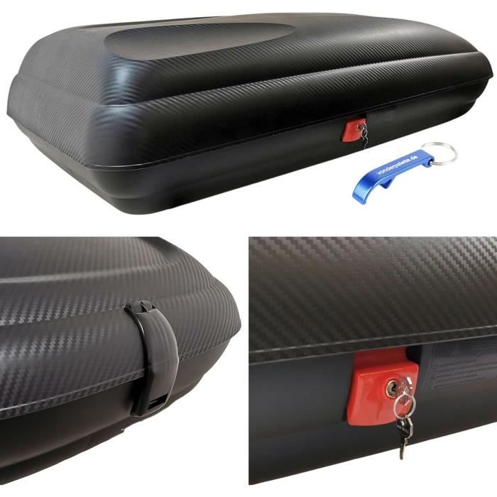 Coffre De Toit VDP MAA460 460 Litres Verrouillable Blanc - Pour Voiture, Bagages, Skis, Poussettes, Vacances