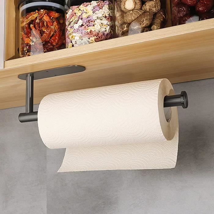 Porte Sopalin Mural Noir,2 Pcs Support Pour Rouleau De Papier Sans Perçage,Porte Essuie Tout