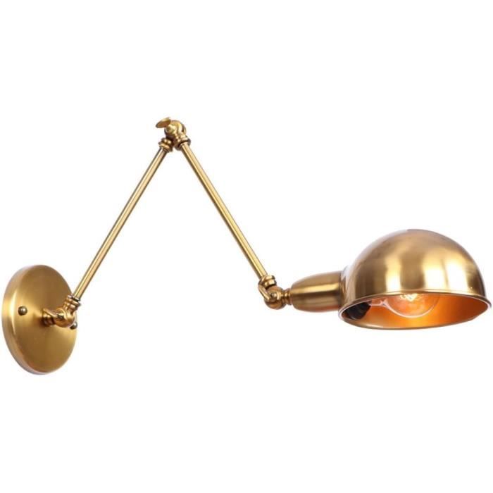 Lampe Murale Télescopique Rétro Industrielle, LED Lumière Murale