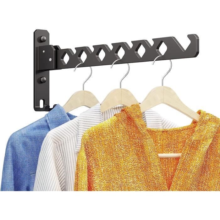 MiOYOOW Étendoir Mural Pliable 90° – Séchoir à Linge En Alliage D'Aluminium Avec Ventouse, Sans Perçage, Pour Salle De Bain, Buanderie