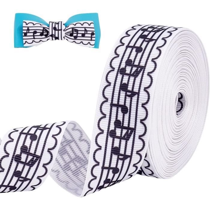Ruban à Motifs Musicaux PH PandaHall - 7 Couleurs, 14 Mètres, 30 Mm, Pour Décoration Gâteau, Scrapbooking, Fêtes