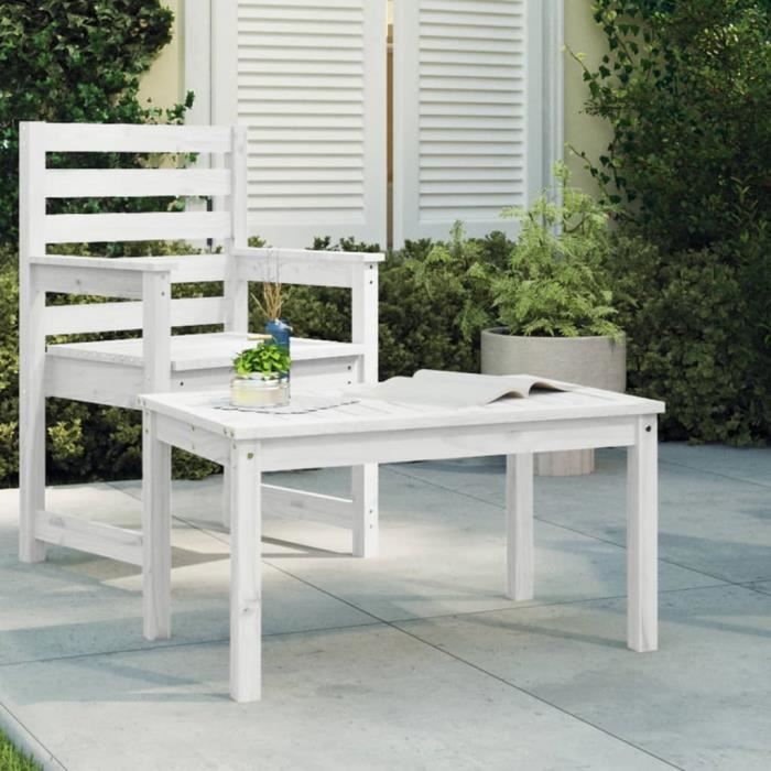 vidaXL Table de jardin 82.5x50.5x45 cm
