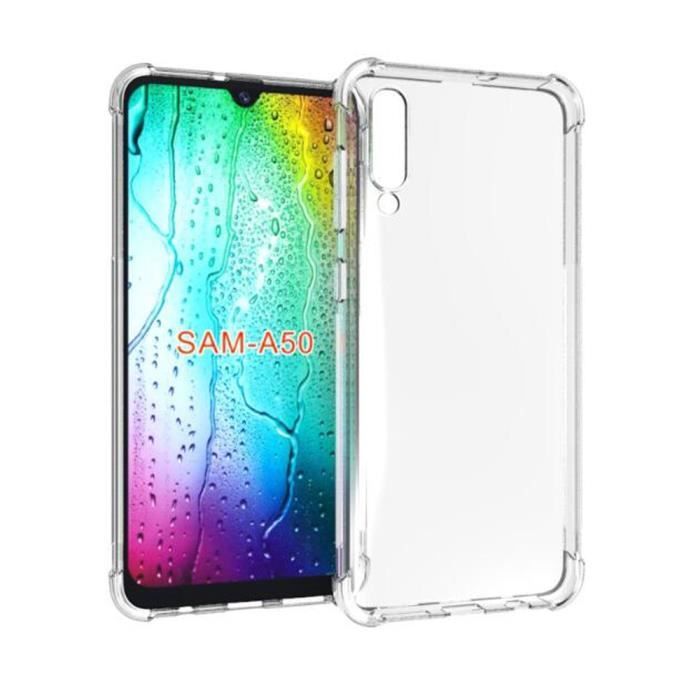 Samsung Galaxy A50 coque gel tpu transparent anti choc bords renforcés -  Cdiscount Téléphonie