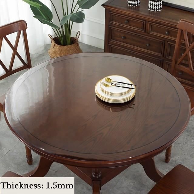 Nappe Transparente,Transparent-80x145cm--Nappe Transparente En Pvc Imperméable Et Anti-brûlure