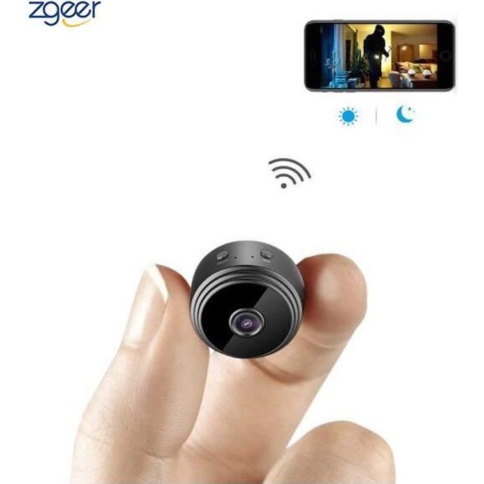 Caméra Espion Cachée Cam Mini IP WiFi HD1080P Vision Nocturne Détection de  Mouvement Caméra de Surveillance de Sécurité pour iPhone