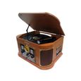 Platine vinyle SUNSTECH PXRC52CDWD - Bois - Lecteur CD/MP3 - Radio - Enregistreur numérique - Cassette - USB-1