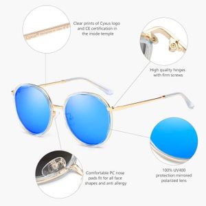 Joyfeel Acheter Rond Lunettes de Soleil Sports Style Eyewear Lunettes de Soleil polaris/ées pour Fille//Femme