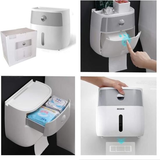 Révéler-Support Porte serviettes papier toilette étanche WC salle de