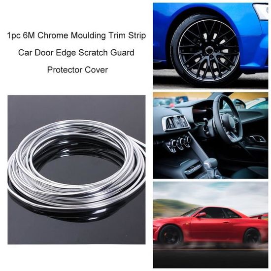 Bande De Garniture Chromée Pour Voiture - 15m X 8mm - Protection Et Décoration De Portière - Facile à Appliquer