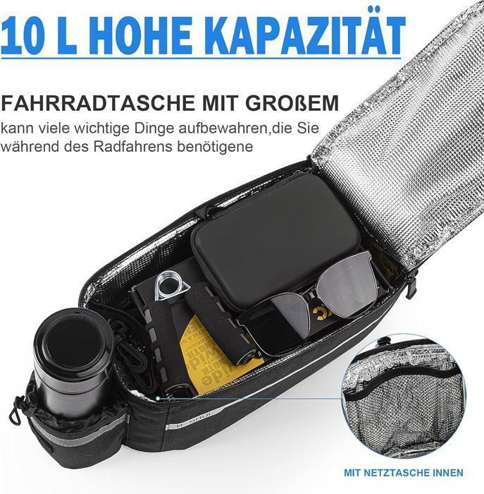 KEMIMOTO Sacoche Vélo Porte Bagage Arriere, 3 en 1 Sac Velo Porte Bagage Arriere Étanche, 20L Sac de Rangement Arrière pour Cyclisme VTT Voyage Sport