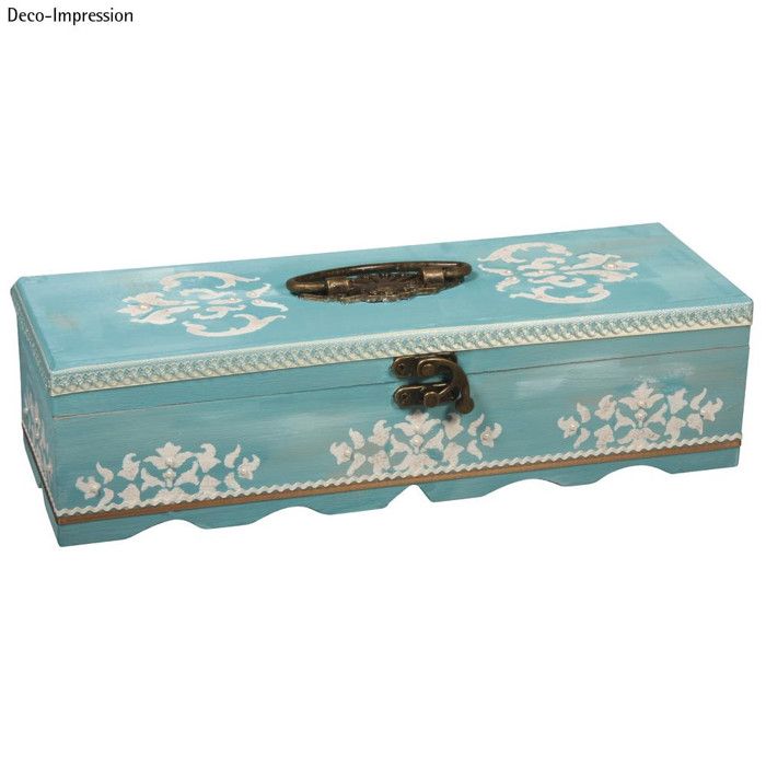 Rayher Boîte En Bois Naturel FSC 29x9,5x8 Cm Avec Couvercle Charnière Et Poignée – Idéale Pour Rangement Et DIY