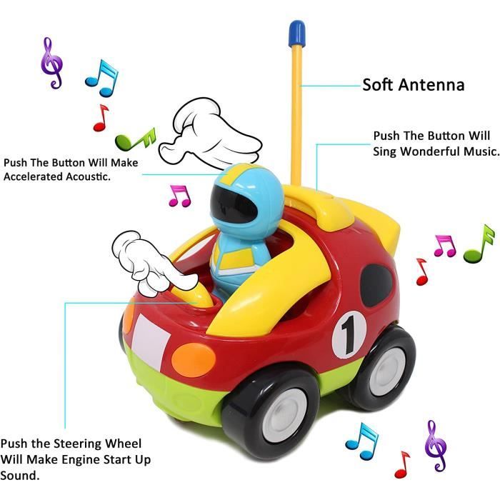 Pup Go Voiture Télécommandée Police Avec Musique Et Lumières – 2 Poupées Incluses, 2 Boutons Faciles, Dès 3 Ans, Bleue