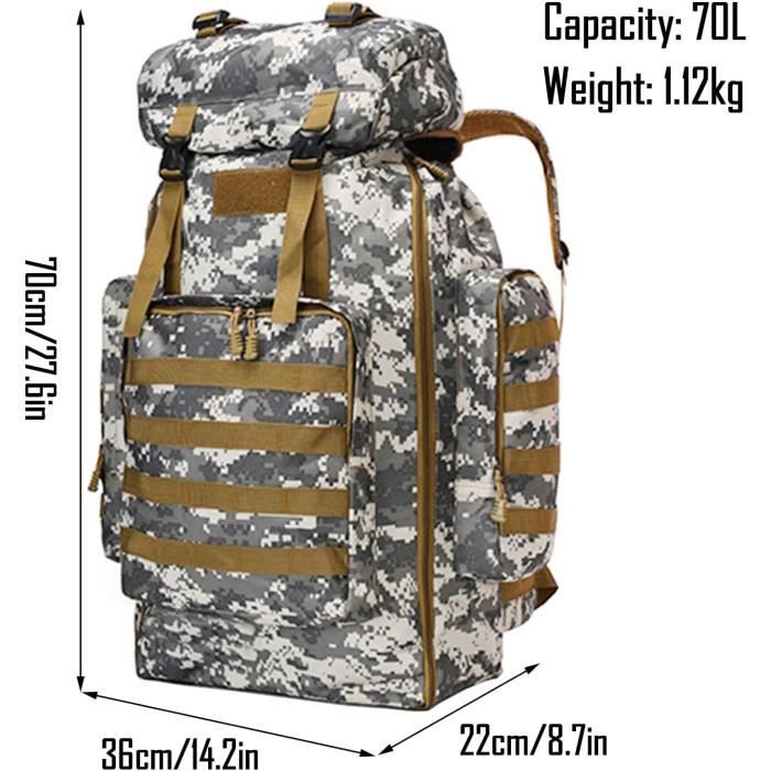 Militaire Sac Dos Sac Dos Tactique 70L Arm e Sac Dos Assaut