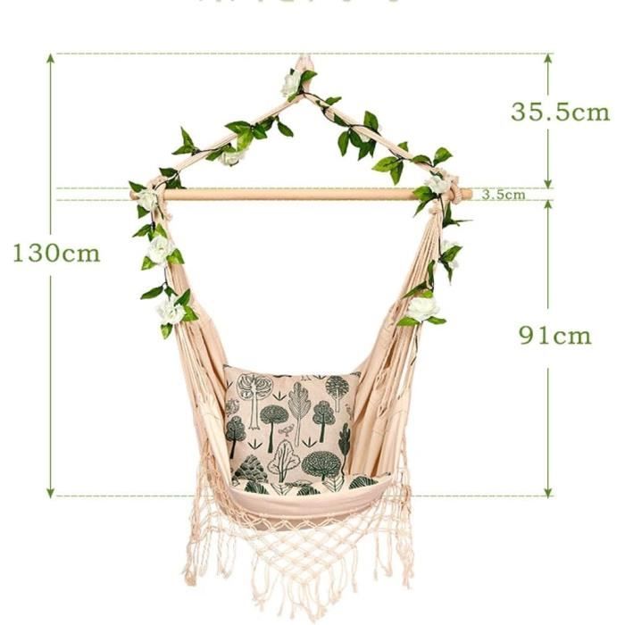Fauteuil Suspendu, Swing, Toile, Chaise, suspendu, peut être pivotée ...