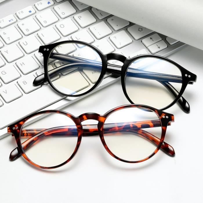 Lunettes Anti Lumière Bleue Voolga - Monture Métal Rétro - Protection UV400 - Pour Ecrans