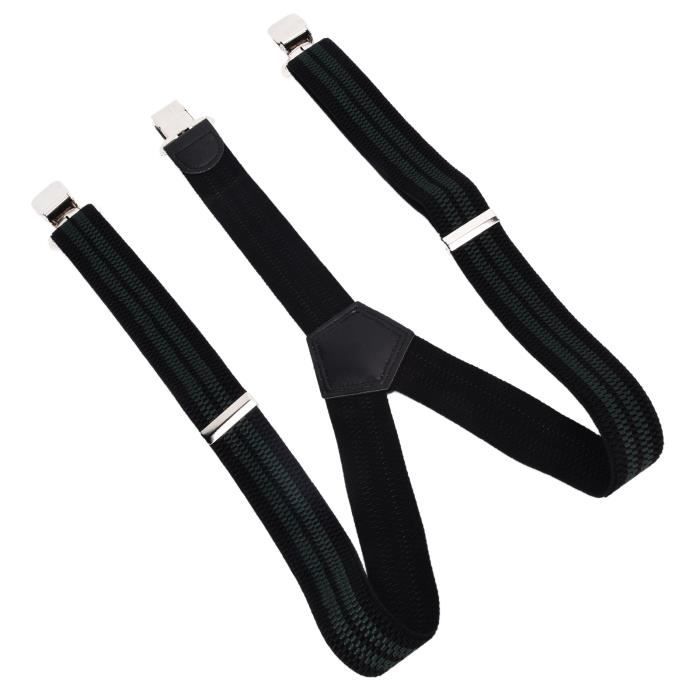 Bretelles Homme 3,5 Cm Extra Larges – Élastiques X Avec 4 Crochets Rotatifs Métal, Ajustables 80-120 Cm, Unisexe Robuste & Confort