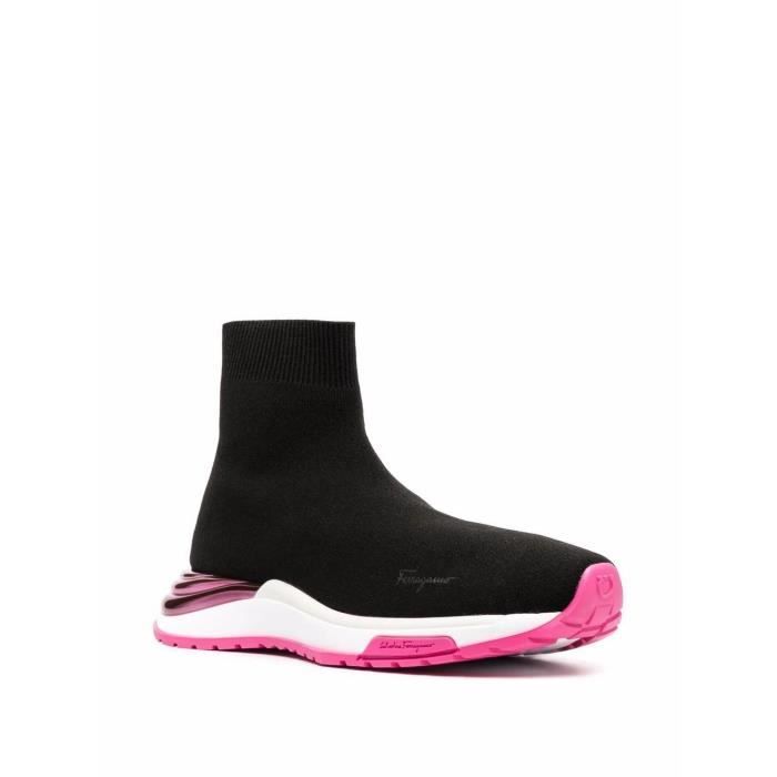 SALVATORE FERRAGAMO FEMME 749898 NOIR Nylon BASKETS MONTANTES Noir Cdiscount Chaussures