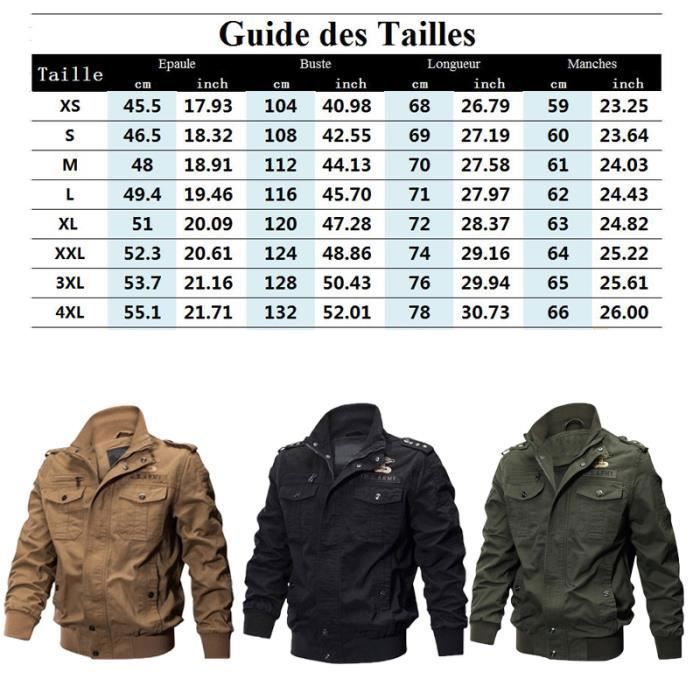 Veste Été Homme Légère Coupe-Vent – Style Aviateur Vintage Oversize – Grandes Tailles Printemps Automne