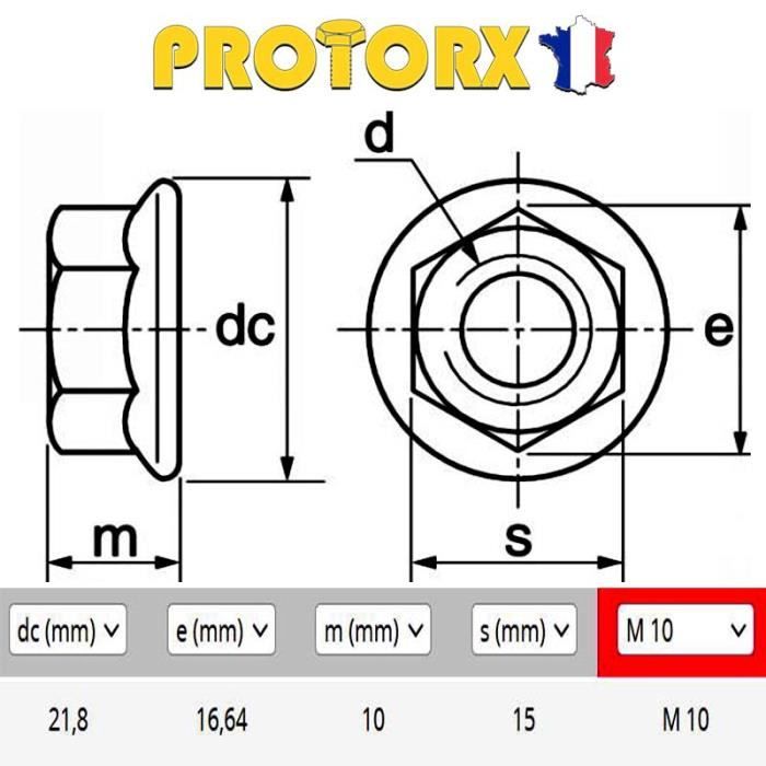 RONDELLE Plate EXTRA LARGE LL M10 x 10pcs, Diam. int = 10,5mm x Diam.  ext = 36mm, Acier Inox A2, Usage Exterieur-Intérieur, Norme NFE25513