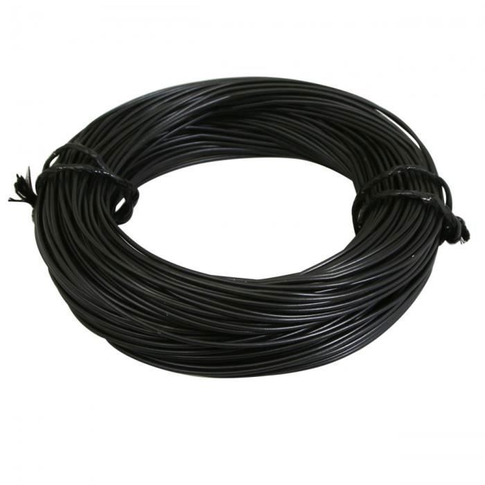 Bobine fil électrique noir multibrin 7/10 0.50mmÂ² x 50m faisceau pour ...