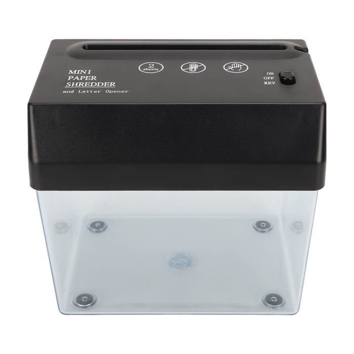 Destructeur De Papier Manuel 1L Coupe En Bande - Broyeur Portable A6 Pour Bureau Maison École
