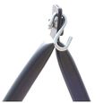Support pour fauteuil suspendu 215cm Soutien en acier pour accrocher balancelle et chaises suspendues poids max 120kg métal noir-2