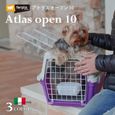 Panier de transport pour chats ATLAS 10 OPEN - Plastique - Porte métal - Coussin et abreuvoir - FERPLAST-2