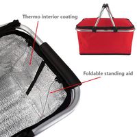 Panier De Pique-nique Pliable - WIRLSWEAL - Gris - Dimensions: 47cm X