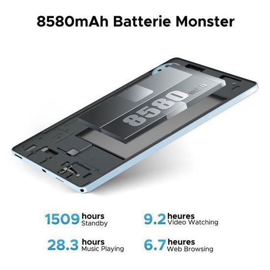 Tablette Tactile - DOOGEE - U11 - Android 15 - 11 pouces - 8580mAh