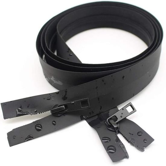 EIROVYA 75 Cm Fermeture éclair étanche Séparable à 2 Voies #5 Noir Fermeture éclair étanche Pour Manteaux Vestes, 1 Pièce