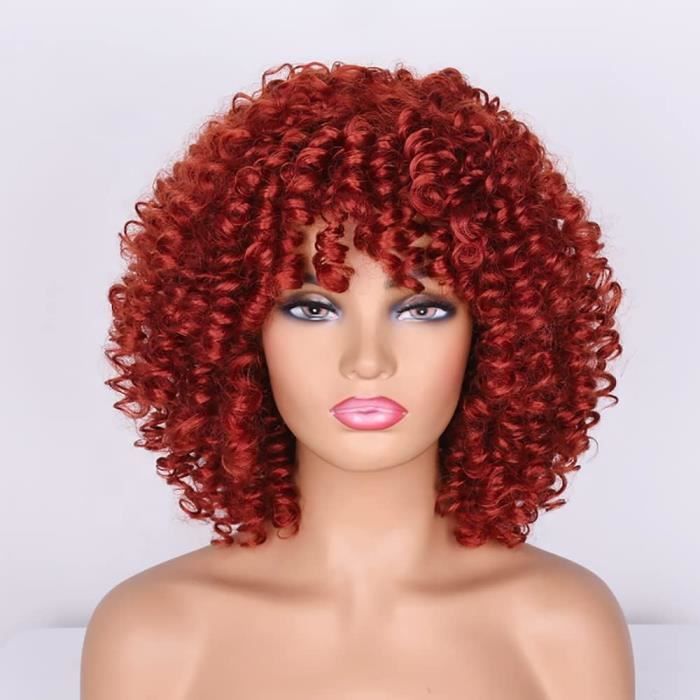 Colorfulpanda Perruque Femme Naturelle Boucl e Cheveux Kinky Curly