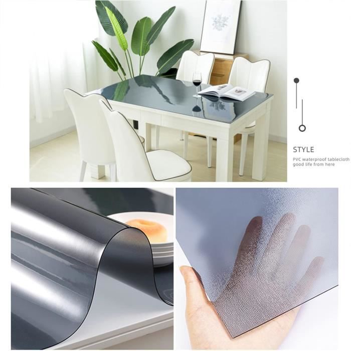 PVC Nappe Film Cristal Imperméable Protection Table Meuble 100x200cm Epais  2mm - Cdiscount Maison