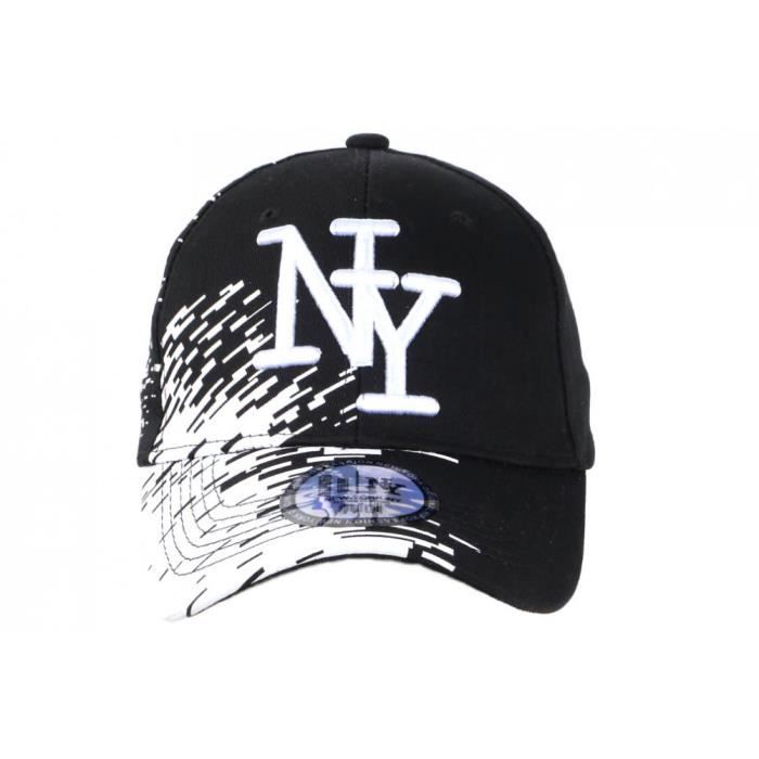 Casquette NY Noire Tags Blancs City Fashion Baseball Noryk