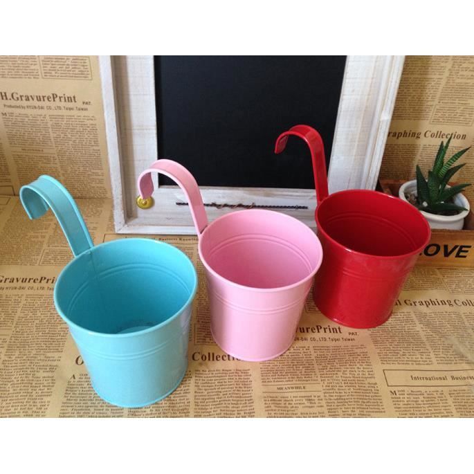 Gativs Lot De 4 Pots De Fleurs En Métal à Suspendre - Vases Suspendus Pour Jardin Et Intérieur