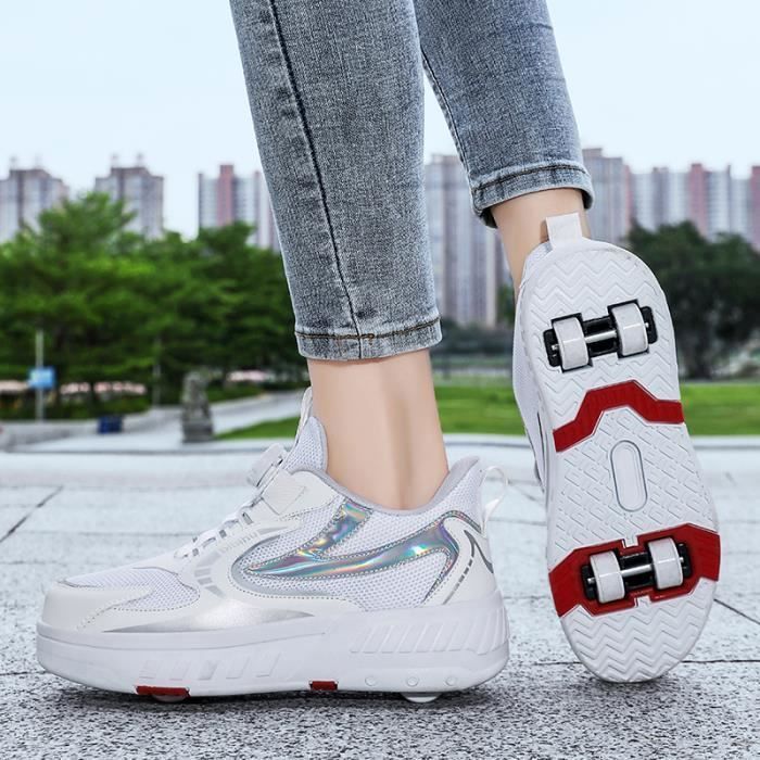 Baskets roulettes pour enfants Mode Blanc Chaussures de