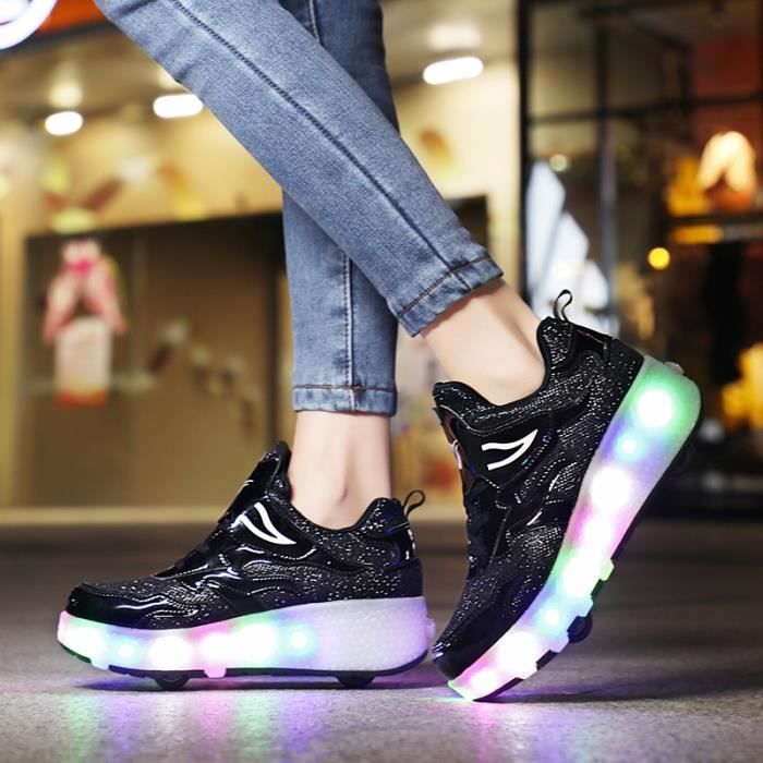 Skateshoes USB Charge Baskets Enfants LED Chaussures Roller Lumineuse A Roulettes Garcons Filles Sneakers Avec Roues Noir Achat Vente Skateshoes USB Charge Baskets Enfants LED Chaussures Roller Lumine...