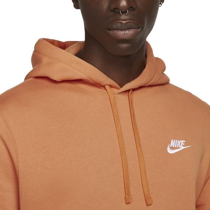 Nike Sweat a Capuche pour Homme Club Fleece Orange BV2654 808 Orange Cdiscount Pret a Porter