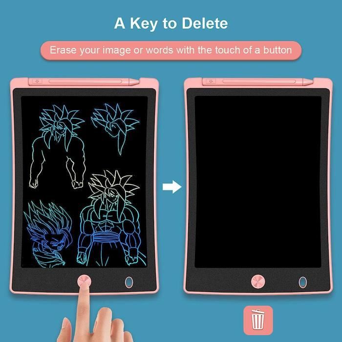 Lot De 3 Tableaux D'écriture LCD 10 Pouces - Ardoise Magique Sans Lumière Bleue, écologique, Portable - 2