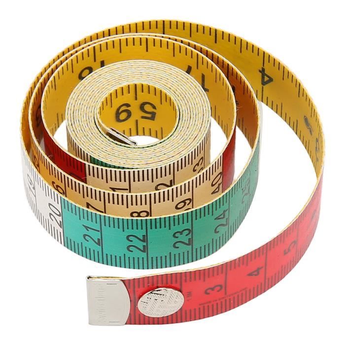Ruban à mesurer rétractable pour mesurer le corps, outil de règle de mesure  du corps double face de 150 cm/59 pouces pour coudre des vêtements sur