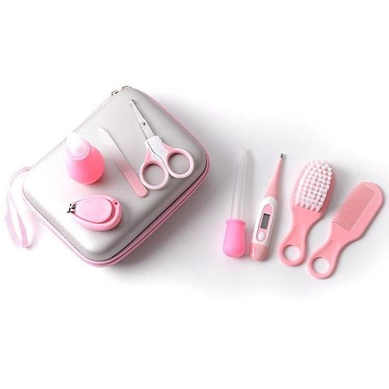 Trousse De Soin Complete Pour Bebe 8 Accessoires Rose Kit Manucure De Voyage A Partir De 0 Mois Trousse De Soin Complete Pour Bebe 8 Accessoires Rose Kit Manucure De Voyage A Partir De 0 Mois