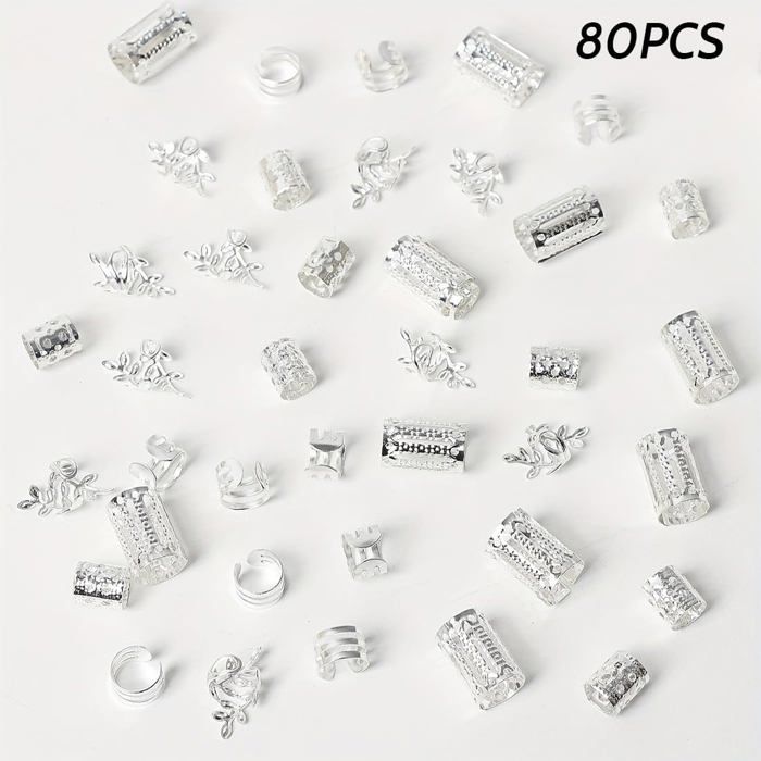 Lot De 90 Pinces à Cheveux Pour Tresses - Métal Doré, Pour Dreadlocks, Coiffures Homme/femme